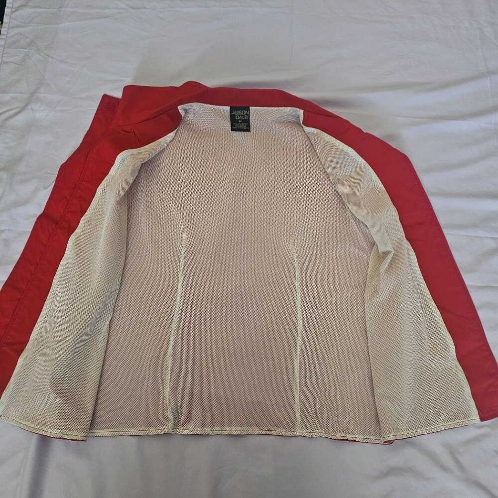 Allison Daley Red Full Zip Front Chest Pocket Lightweight Vest Women's Medium - Picture 7 of 11